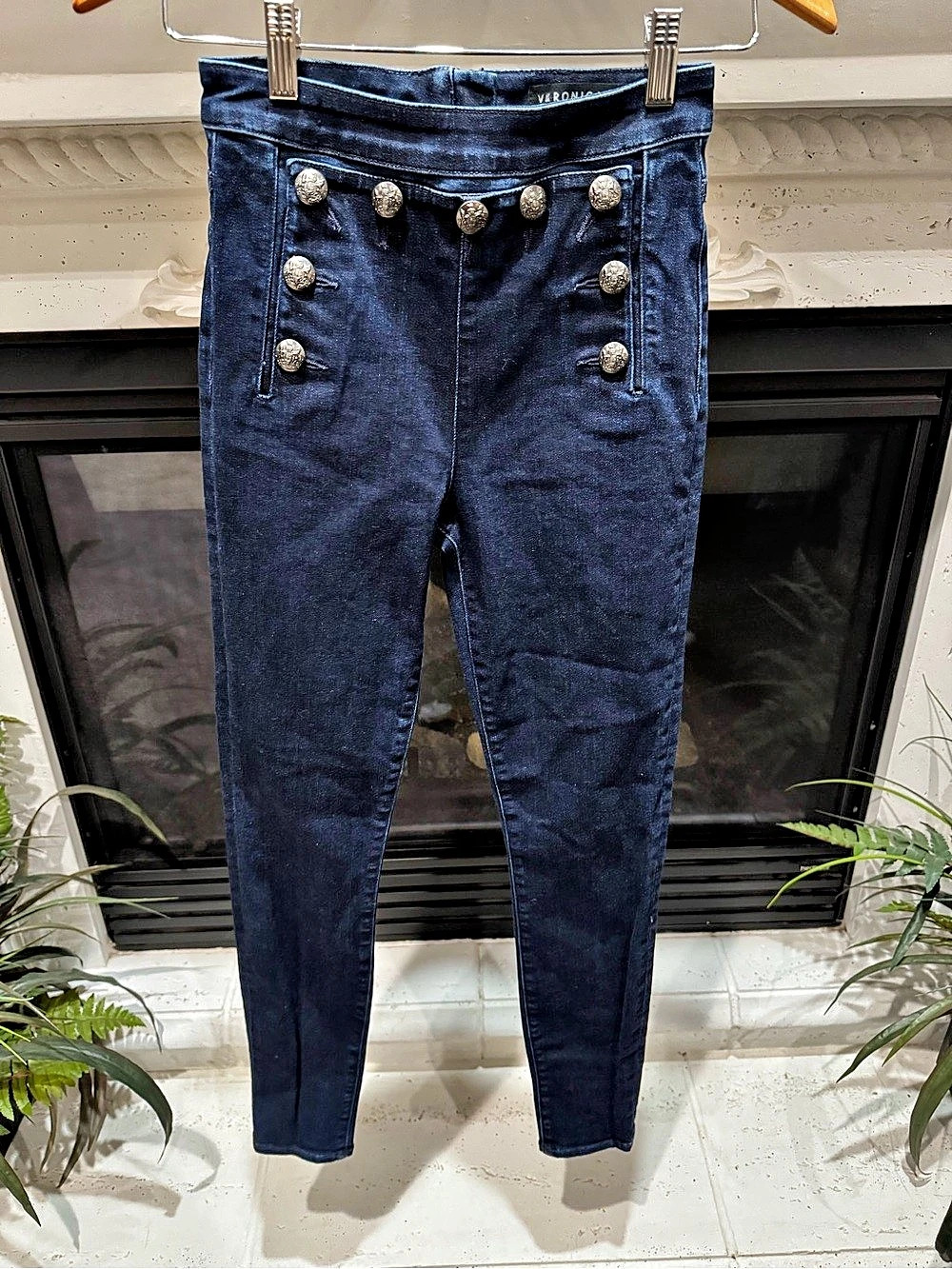 Veronica Beard Jane Sailor High Rise Skinny Jeans